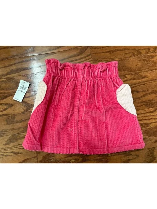 Old Navy Girls 2T Pink Corduroy Heart Pocket Skirt NEW - Picture 2 of 2